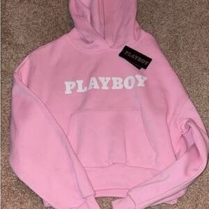 Playboy Light Pink Pullover Hoodie